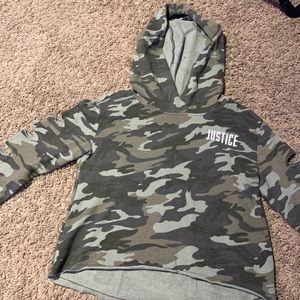 Justice crop hoody